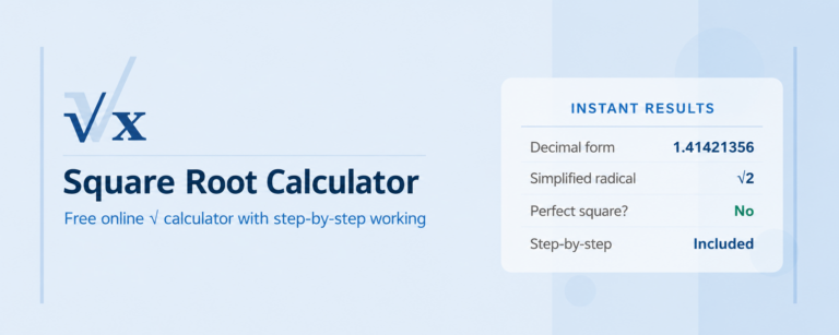 Square Root Calculator — Instant Results with Step-by-Step Solutions